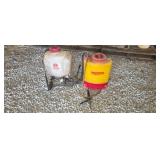 Two backpack sprayers
