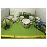 John Deere coffee cups , tea cup candle holder