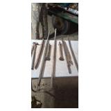 Pry bars nail puller jackhammer chisels