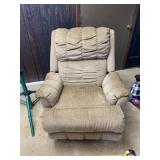Swivel brown reclining chair with some stains 39