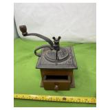 Vintage hand crank coffee grinder