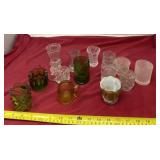 Imperial caramel slag, Fenton , Wheaton and clear