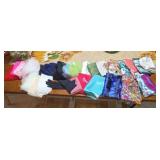 Satin and nylon scarves