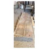 Three sheets of three rib Old Barn tin 8