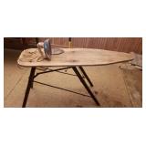 Wooder ironing board and iron