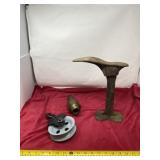 Shoe stretcher, brass fitting and pulley