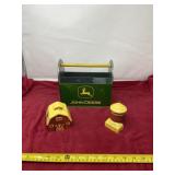 John Deere salt & pepper shakers with napkins and