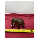 Hand carved wood elephant