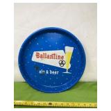 Ballantine ale & beer tray with some rust spots