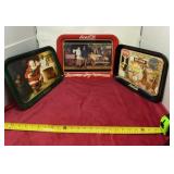 Coca-Cola trays one dated 1987