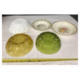 Royal China, Anchor Hocking amber and green bowls