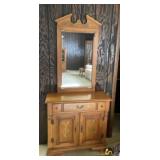 Young Republic hard rock maple mirror and buffet