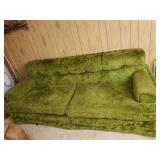 MCM 2 cushion faux fur Couch 7 ft