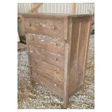 5 drawer tall dresser oak.