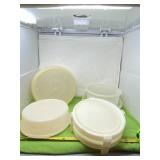 Tupperware cake containers with lids, and