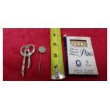 1907 Panama Medio,silver tone Rhinestone