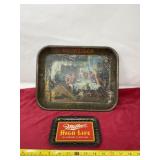 1952 Miller High Life small tray with Budweiser