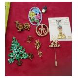 Brooches, and pins