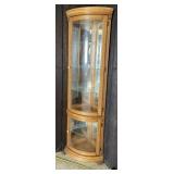 76 inches tall round corner curio cabinet with