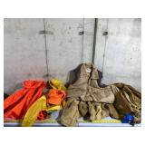 Hunting jackets and rain coats sizes large and XL