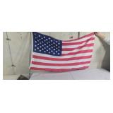 American flag with pole