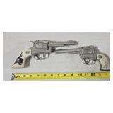 Hubley metal TEX Cap Gun Pistol Long Horn Handles
