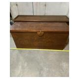 Wood chest 54 inches wide x 18 deep x 24.5 tall