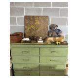 Green wood dresser 48 w x 16.5 deep x 35 tall and
