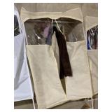 Portable hanging closet with coats