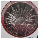 1879 8 Reales Mexico Silver CN JD