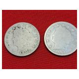 1902 & 1903 Liberty Nickels With Cents
