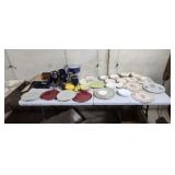 Table  full of dishes and More