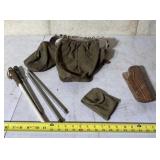 Leather strapped ammo belt, needs wiped down some