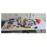 Small vice, license plates, door lock and much