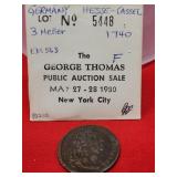 1740 3 Heller Hesse- Cassel Germany