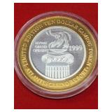 1999 Atlantis 10 Dollar Gaming Token .999 Fine
