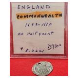 1649-1660 AR Half Gront England Commonwealth