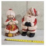 Ceramic  Mr. & Mrs Clause
