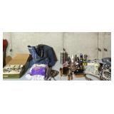 GE heat massager, cane, shoe cleaning supplies ,