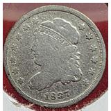 1837 Caped bust Half dime