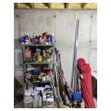 Shelf with all contents on and beside it