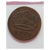 1715 1 Daler Crown Sweden