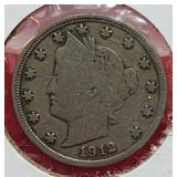 1912 Liberty Nickel With Cents