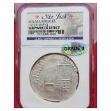 Bolivia 8 Reales 1613-16 P Q Shipwreck Effect