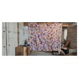 Hand Made Quilt 73 x 63 small tears needs Fixed