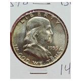 1959-D Franklin Silver Half Dollar
