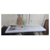 Fishing poles, net,  skiner , scale