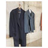 Long heavy wool coat and shorter wool coat