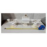 Candy Dish & Matching Candle Holders