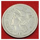 1881 Three Cent Nickel